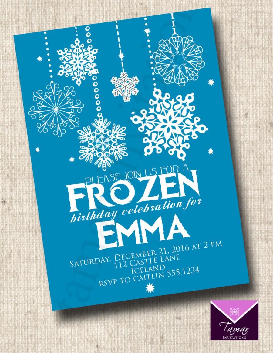 زفاف - PRINTABLE FROZEN BIRTHDAY invitation