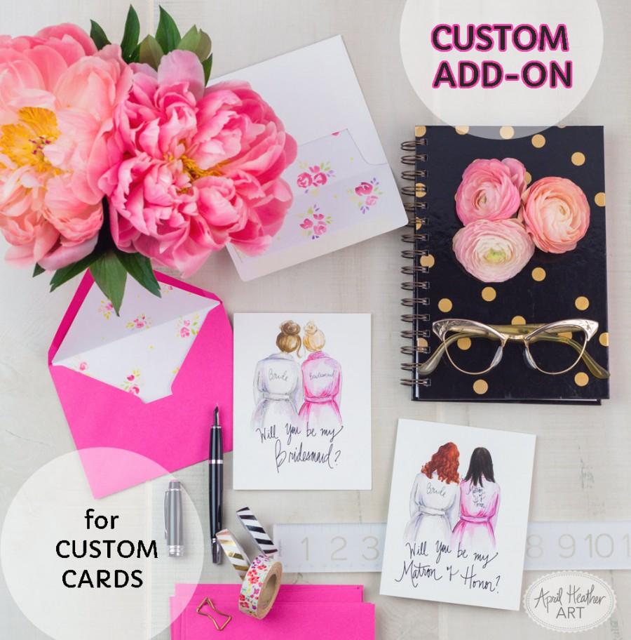 Wedding - CUSTOM ADD-ons for Custom cards-Will you be my bridesmaid?///Maid of Honor//Matron of Honor PDF Printable invitations