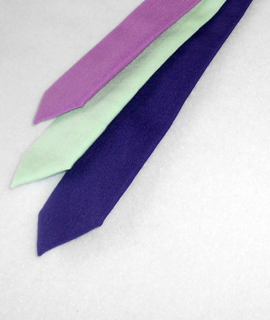 زفاف - Violet, Mint, or Purple Skinny Tie - Men's, Youth, Teen, Tween