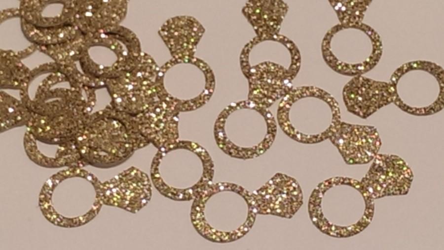 Rings Gold Confetti Round Confetti Bridal Shower Decor Gold Decor