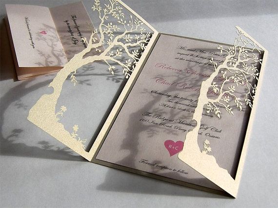 Wedding - Fall Tree Of Love" Wedding Invitation Card