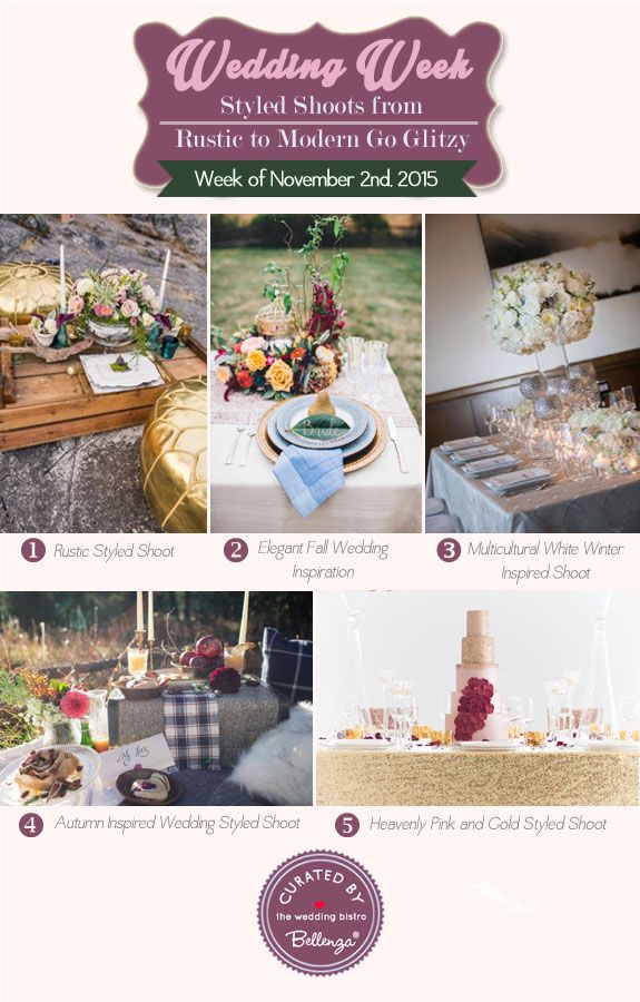 Mariage - Wedding Week #14: Styled Shoots From Rustic To Modern Go Glitzy