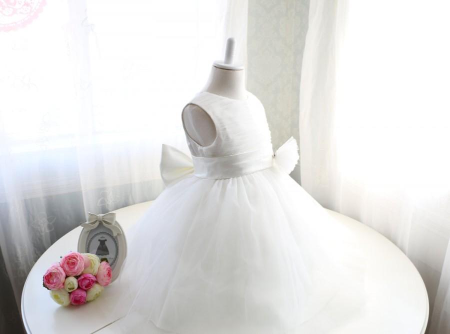 Wedding - Toddler Ivory Flower Girl Dress, Baby Girl Dress for Birthday Party, Newborn Tutu,Flower Girl Dress Ivory,PD069-1
