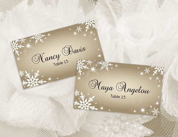 Mariage - DIY Printable Wedding Place Name Card Template 