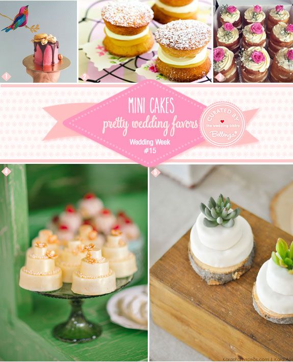 Hochzeit - Wedding Week #15: Mini Cakes As Pretty Wedding Favors