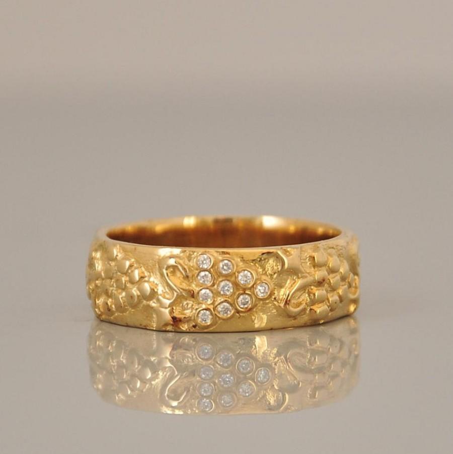 Wedding - Deco Engagement Ring , Unique Engagement Ring , Alternative Engagement Ring , Diamonds Ring , Handmade Band , 14k Gold Ring , Fine Ring ,