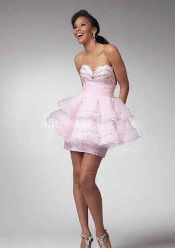 Mariage - Buy Australia Short/ Mini Sweet Pink Organza Dress/ Prom Dresses By CSS 1512 at AU$157.08 - Dress4Australia.com.au