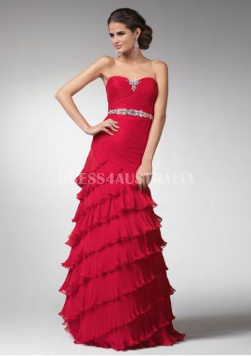 Mariage - Buy Australia Mermaid Burgundy Chiffon Evening Dress/ Prom Dresses By CSS 1524 at AU$190.75 - Dress4Australia.com.au