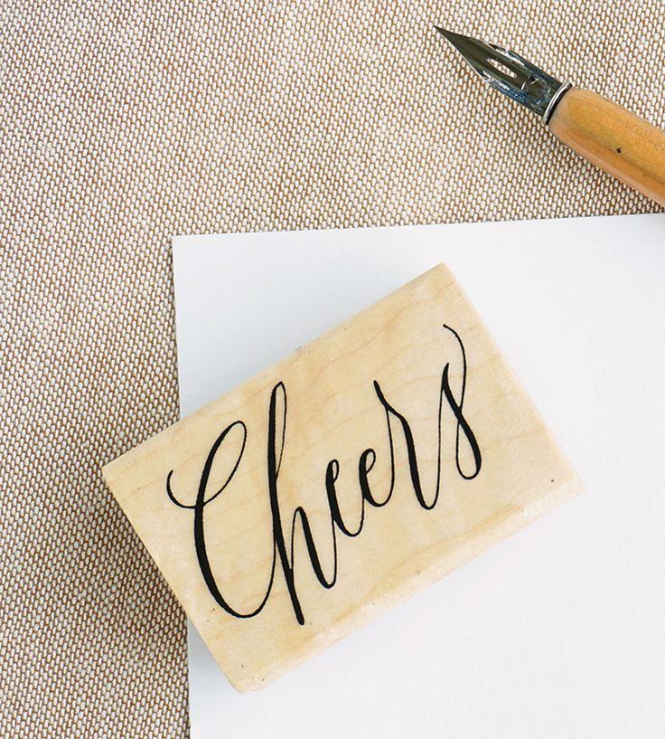Wedding - Cheers Calligraphy Stamp