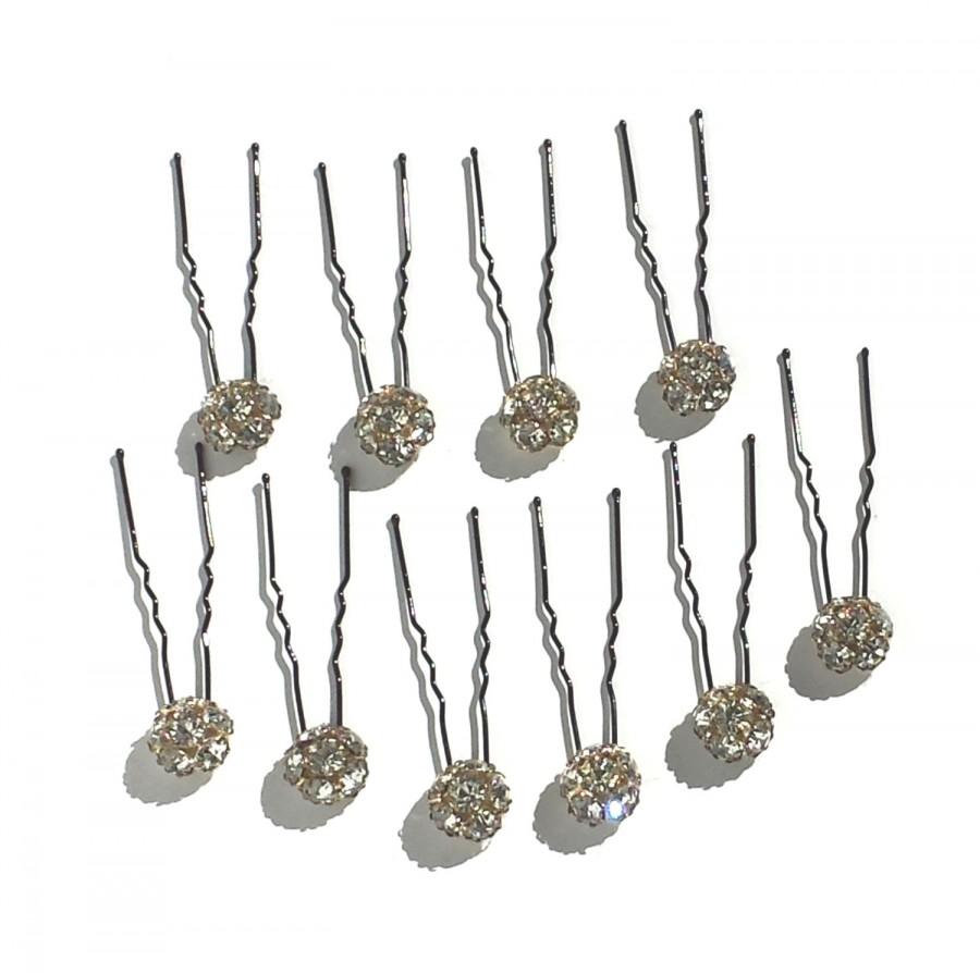 Wedding - Antique Rhinestones, Bridal Hair Pins, Rhinestone Hair Pins, Wedding Hair Pins, Bridal Bobbie Pins, Hair Jewelry - by FairyLace Designs