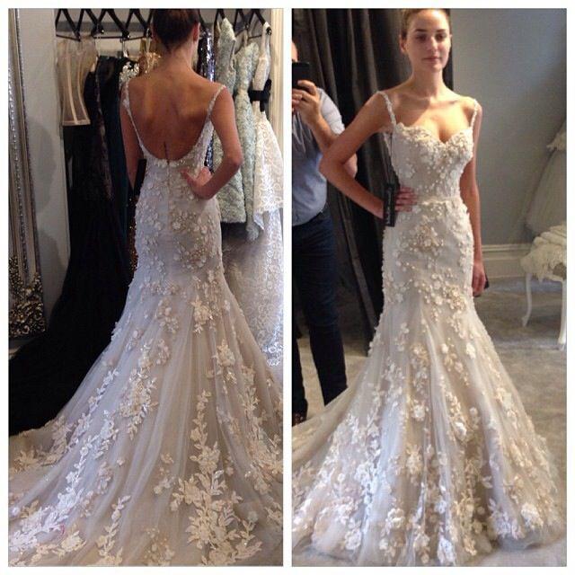 زفاف - 2015 New Spaghetti Straps Sleeveless Backless Mermaid Bridal Wedding Dress Gown