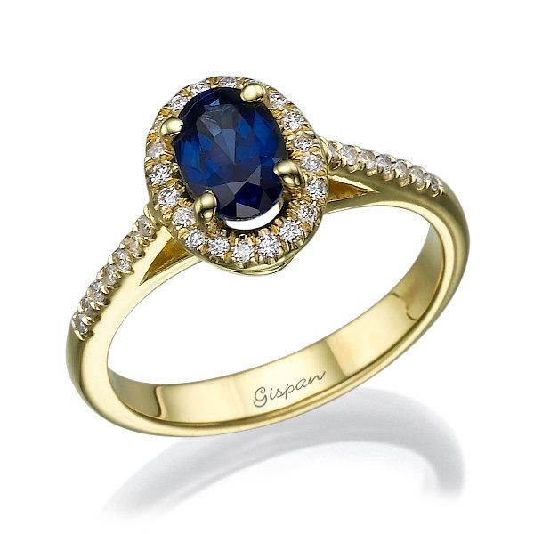 Wedding - Sapphire engagement ring Sapphire Ring Blue Sapphire Ring Diamond Ring Vintage Ring Antique Ring Oval Ring Unique Engagement Ring