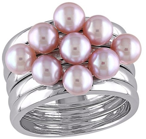 Свадьба - Allura 4.5-5mm Pink Freshwater Cultured Pearls Bridal Set in Sterling Silver