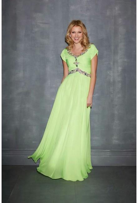 Mariage - Open Back Green Formal Dresses