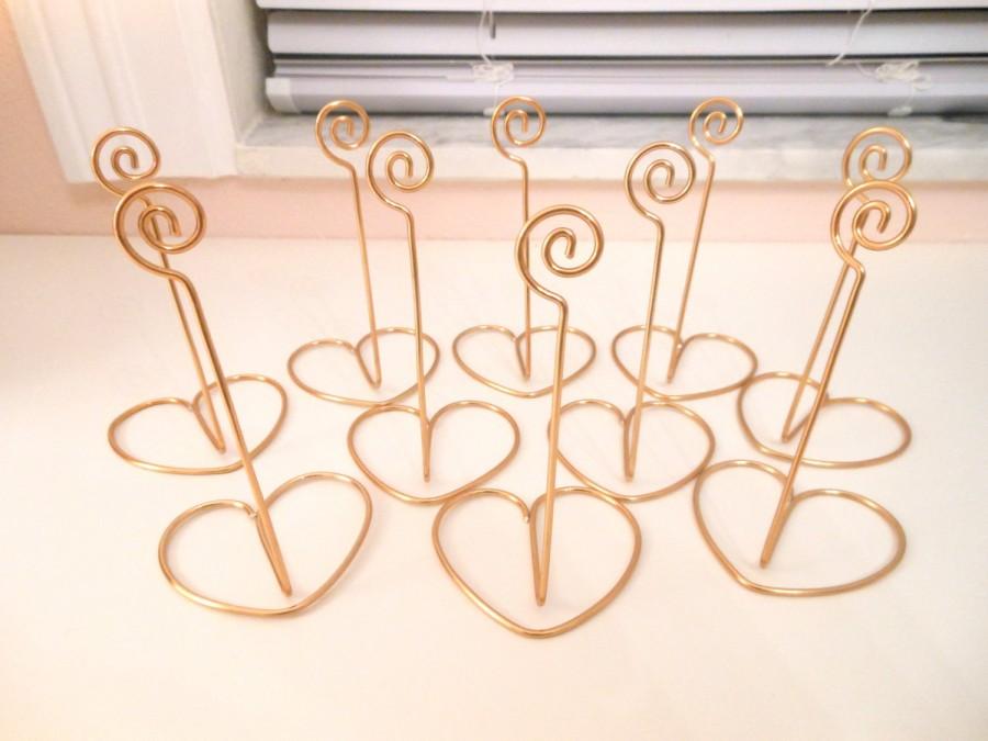 Mariage - SET OF 10 Gold table number holders