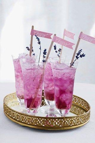 Hochzeit - Lavender Collins; Wedding Drink Idea (BridesMagazine.co.uk)