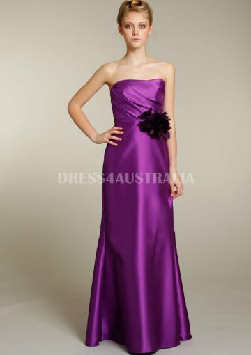 Mariage - Buy Australia Regency Strapless Flower Accent Satin Floor Length Bridesmaid Dresses by JLM 5169 at AU$133.52 - Dress4Australia.com.au