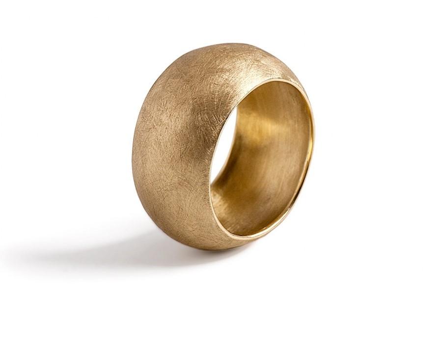 Свадьба - Wide Wedding Band, 14K Solid Gold Wedding Band, Bombay Style Ring.