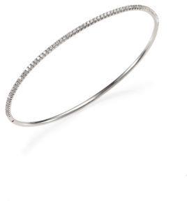 Hochzeit - Roberto Coin Diamond & 18K White Gold Oval Bangle Bracelet