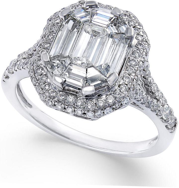 Свадьба - Diamond Bridal Ring (1-1/2 ct. t.w.) in 14k White Gold