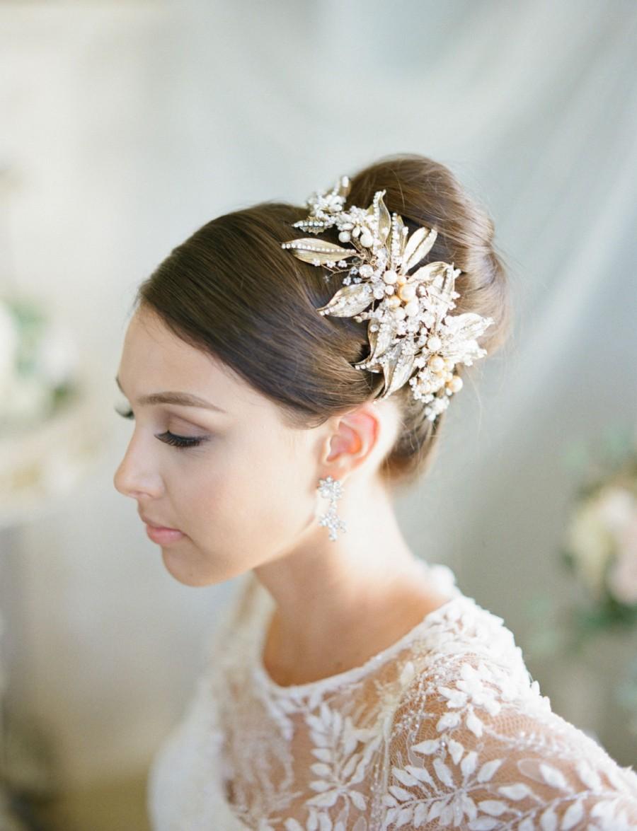 Свадьба - Bridal Hair Wreath, Bridal Halo -SIENNA Swarovski Bridal Fall Wedding Tiara,Crystal Leaves Wedding Crown,Rhinestone Tiara, Autumn Wedding