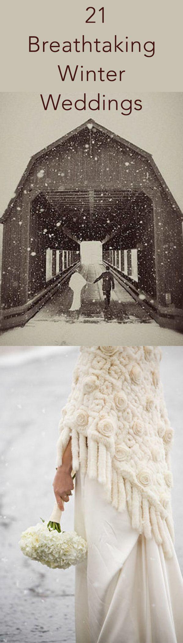 Hochzeit - 21 Couples Who Had Breathtaking Winter Weddings