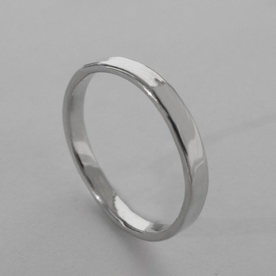 Hochzeit - Simple Platinum Wedding Band - Platinum Ring , Platinum Wedding Ring , Platinum Wedding Band, men's wedding band, mens ring, 3
