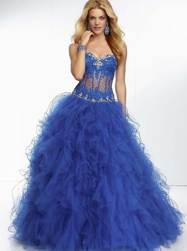 Mariage - Ball Gown Sweetheart Natural Floor Length Sleeveless Beading Appliques Zipper Up Organza Prom / Homecoming / Evening Dresses By Paparazzi 95021