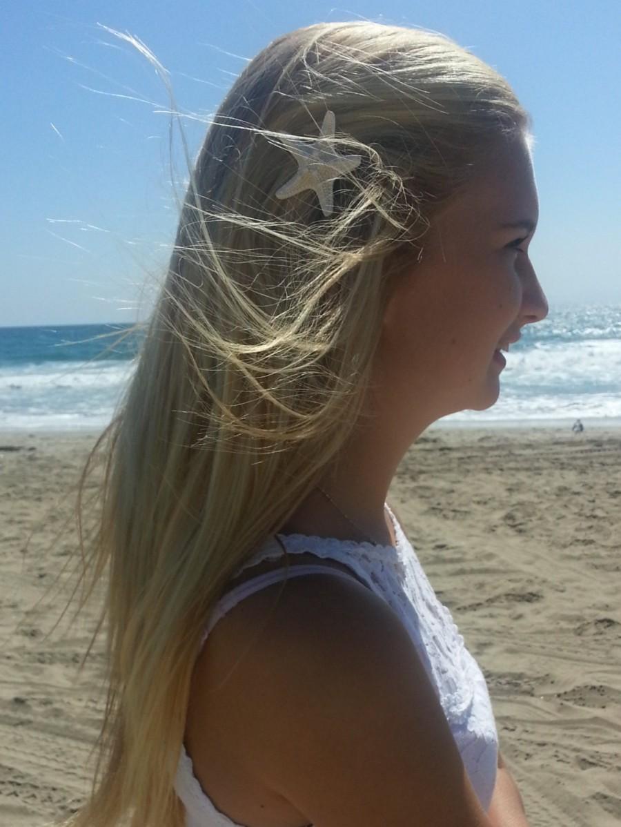 زفاف - Starfish Hair Pin or Clip~Beach Hair Accessories~Mermaid~Nautical Wedding~Beach Fashion~Gift~For Her~Knobby Starfish~Seashells~Ocean