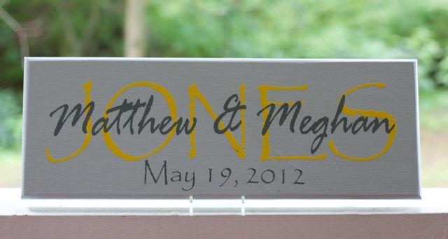 Wedding - Personalized Family Name Sign. Last Name Wood Sign Established Date. Wedding Gifts, Bridal Shower or Anniversary Gifts