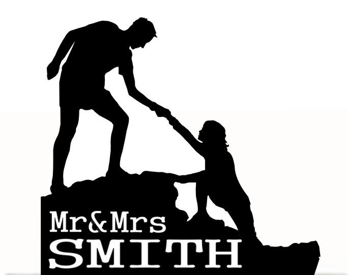 Mariage - Wedding Wedding Cake Topper Mr and Mrs with Futur Last Name, Free Base For table Display