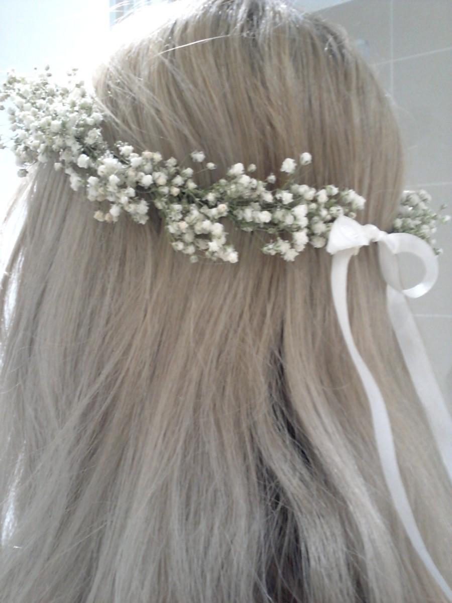 Mariage - baby's breath crown