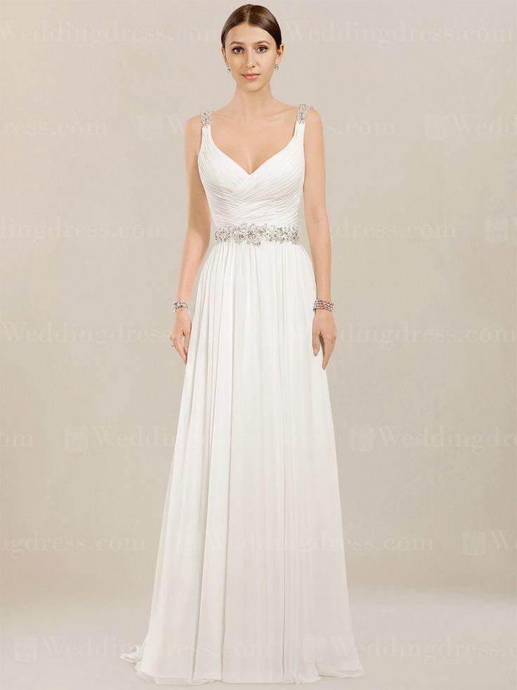 Hochzeit - Chiffon Beach Wedding Dress BC952