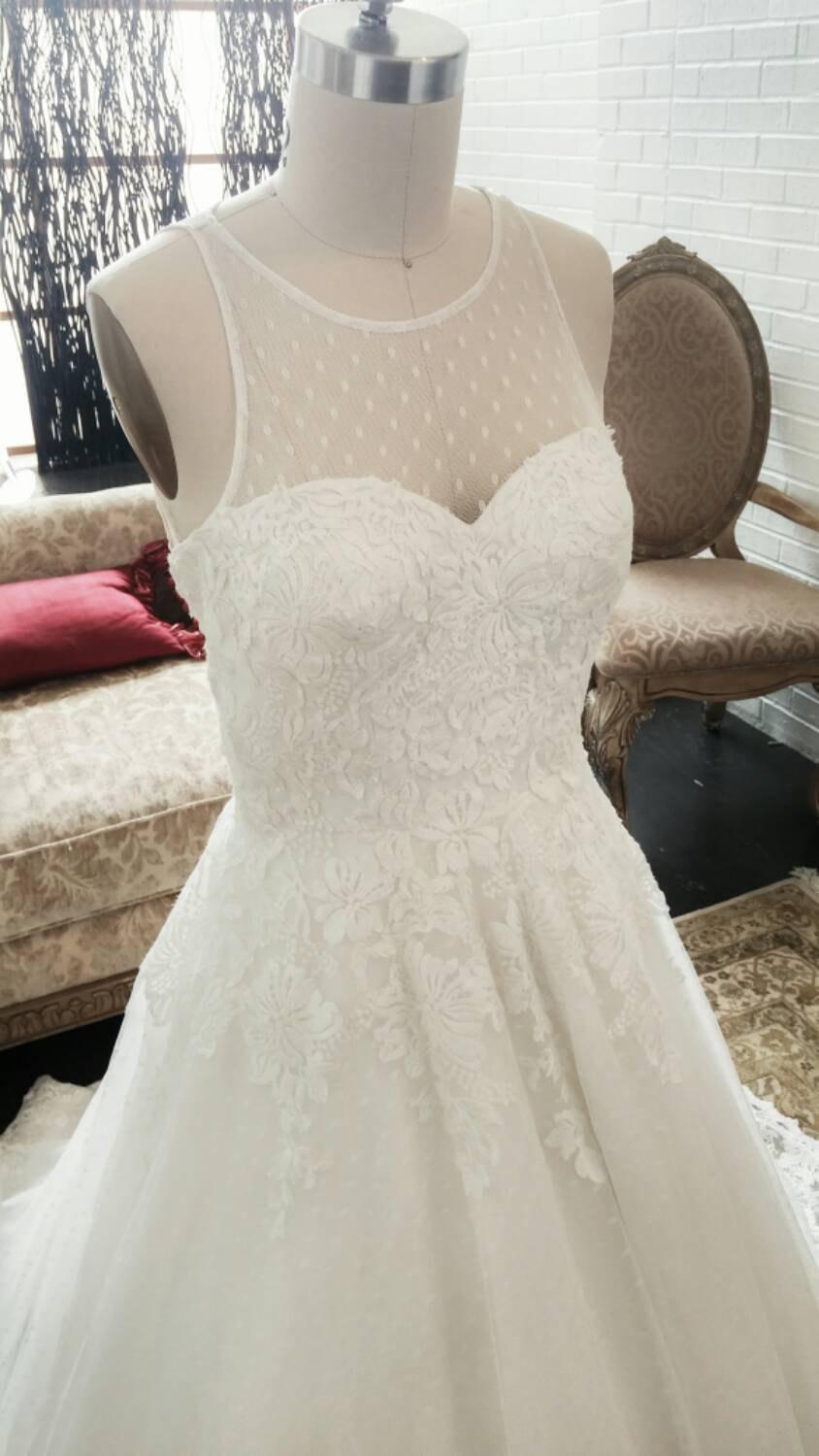 Mariage - Unique Swiss Dot Vintage Wedding dress With Lace Details, A-line Wedding Dress, Lace Wedding Dress, Unique Wedding Dress, Vintage Wedding