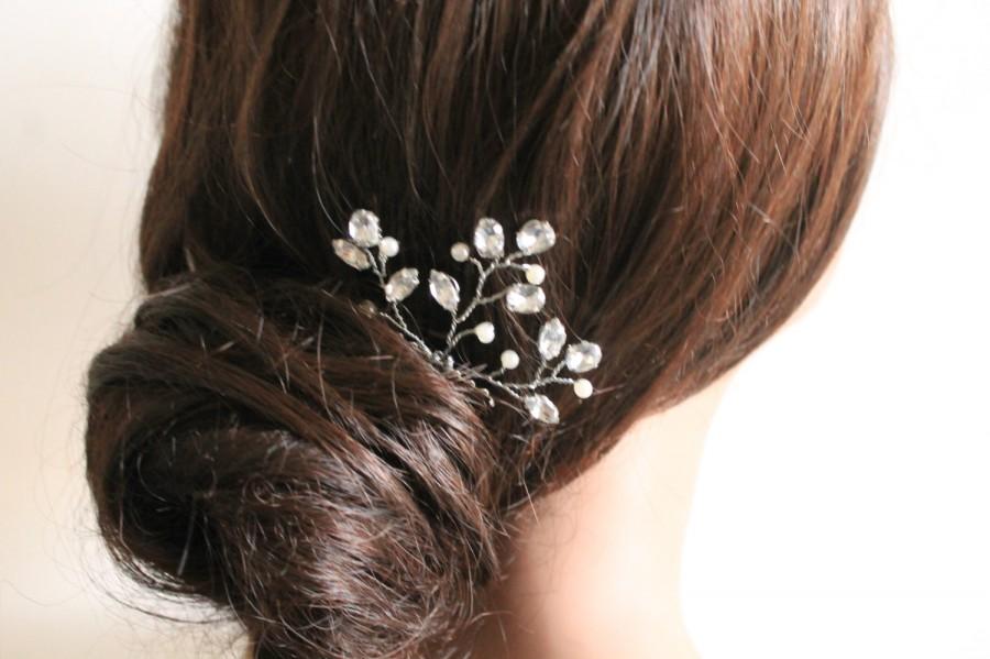 Свадьба - Bridal Rhinestone Crystals Hair  Comb, Hair Jewelry, Hair Clip, Wedding Accessories
