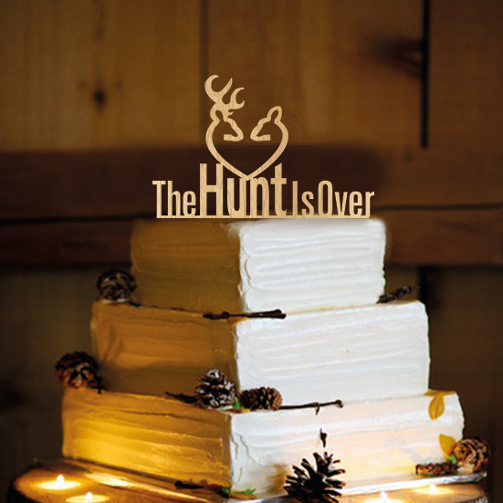 Wedding - Deer Wedding Cake Topper - Country Wedding Cake Topper - rustic - shabby chic- redneck - cowboy - outdoor - western