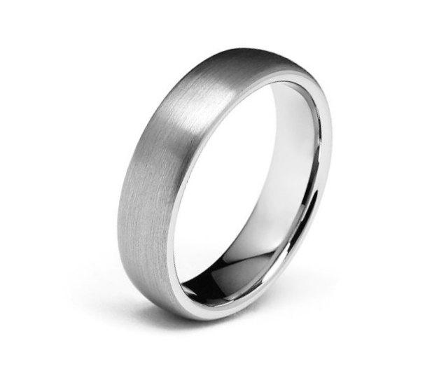 Wedding - Wedding Ring Man Woman 6MM Width Tungsten Wedding Band Couple Simple Unique Engagement Ring Classic Dome Brushed Finish