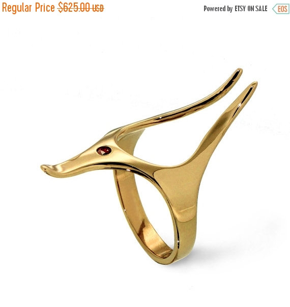 زفاف - Black Friday SALE - ANUBIS Egyptian Ruby Ring, 14k yellow gold Engagement Ring, Alternative Engagement Ring, Custom Fine Jewelry