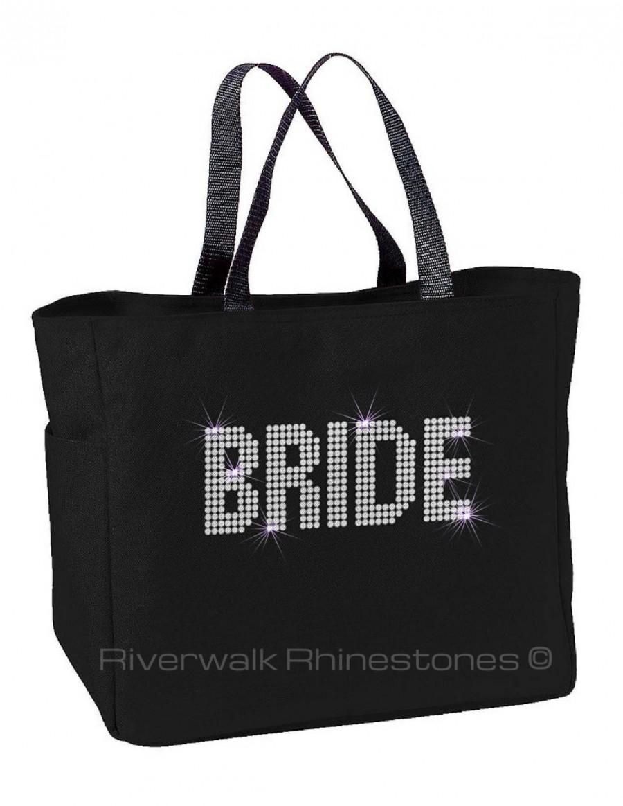 زفاف - SALE-Brilliant Rhinestone Triple Beaded Bride Tote Bag