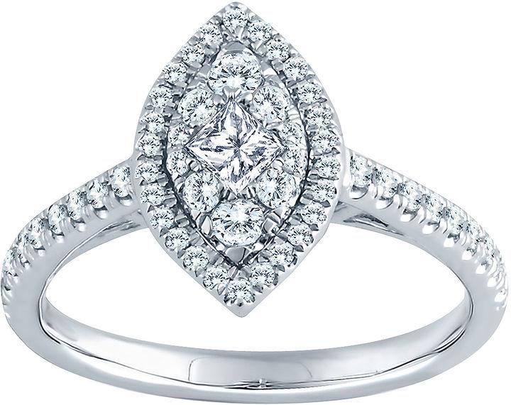 زفاف - Nicole By Nicole Miller 5/8 CT. T.W. Diamond Marquise Ring