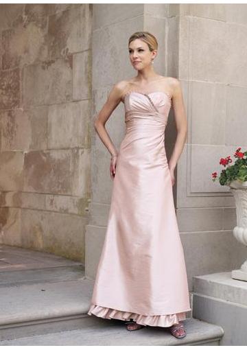 زفاف - 2015 Sweetheart Satin Shawl Sleeveless Pink Floor Length