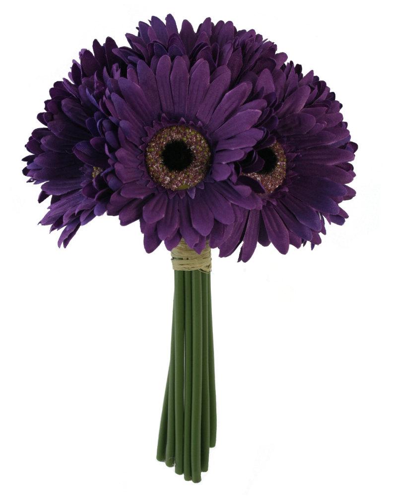 Hochzeit - Purple Daisy Bouquet - Bridal Wedding Bouquet