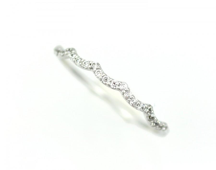 Свадьба - Simple Engagement Ring Diamond,Womens Diamond Ring White Gold, Thin Engagement Ring Setting,14k Solid White Gold with Genuine White Diamond