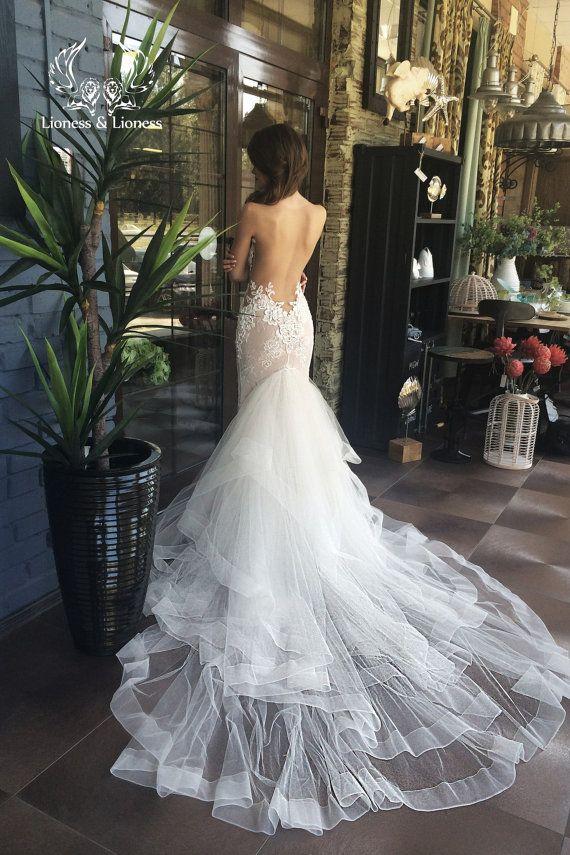 Mariage - Wedding Dress, Lace Wedding Dress, Unique Wedding Dress, Sexy Wedding Dress !!! Only 1 Available!!! Size 84-64-92 - PRICE 2,900.00 EUR