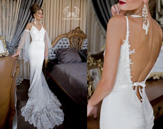Mariage - Wedding Dress, Unique Wedding Dress, Wedding Dresses, Sexy Wedding Dress !!! Only 1 Available!!! Size 84-64-92 - PRICE 1,950.00 EUR!!!