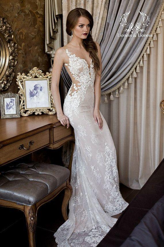Свадьба - Sexy Wedding Dress ,wedding Dress, Lace Wedding Dresses !!! Only 1 Available!!! Size 84-64-92 - PRICE 2,900.00 EUR