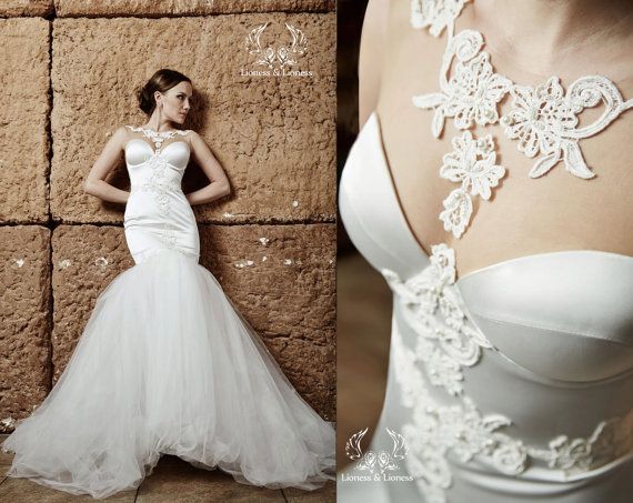 Свадьба - Wedding Dress. Mermaid Wedding Dress. Couture Wedding Dress Arina