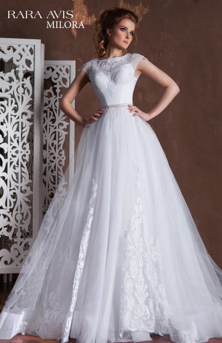 Wedding - Bridal Gown MILORA, Unique Wedding Gown, Simple Wedding Dress, Bride Dress, Boho Wedding Dress, Princess Dress