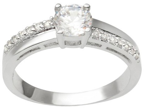 Mariage - Journee Collection Tressa Collection Cubic Zirconia Wedding Ring in Sterling Silver