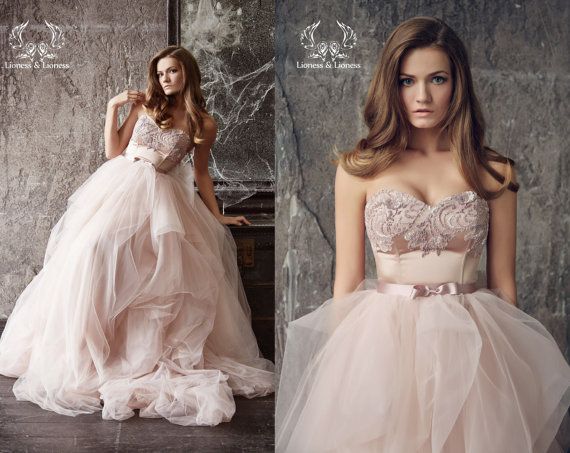 Mariage - Wedding Dress. Blush Wedding Dress. Blush Bride Dress. Pink Wedding Dress. Princess Wedding Dresses. Wedding Gown. Bride Dress